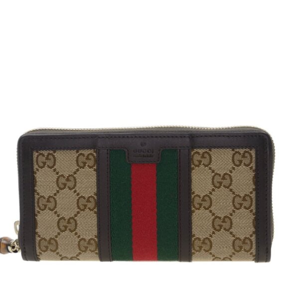 GUCCI Brown GG Leather Wallet 275-071925 - Picture 1 of 13